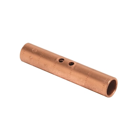 Burndy Cu Grounding Irreversible Compression Splice, W/InspHoles, # 6 Sol/Str YGS6C